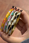 Enamel Bangles - Vintage Swirl - WAVE Jewellery