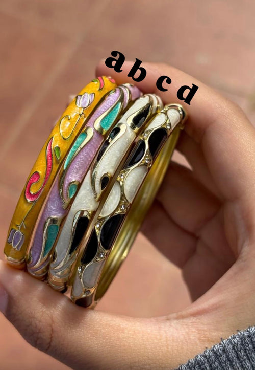 Enamel Bangles - Vintage Swirl - WAVE Jewellery