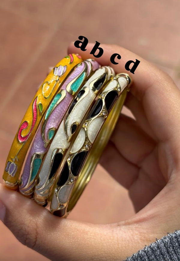 Enamel Bangles - Vintage Swirl