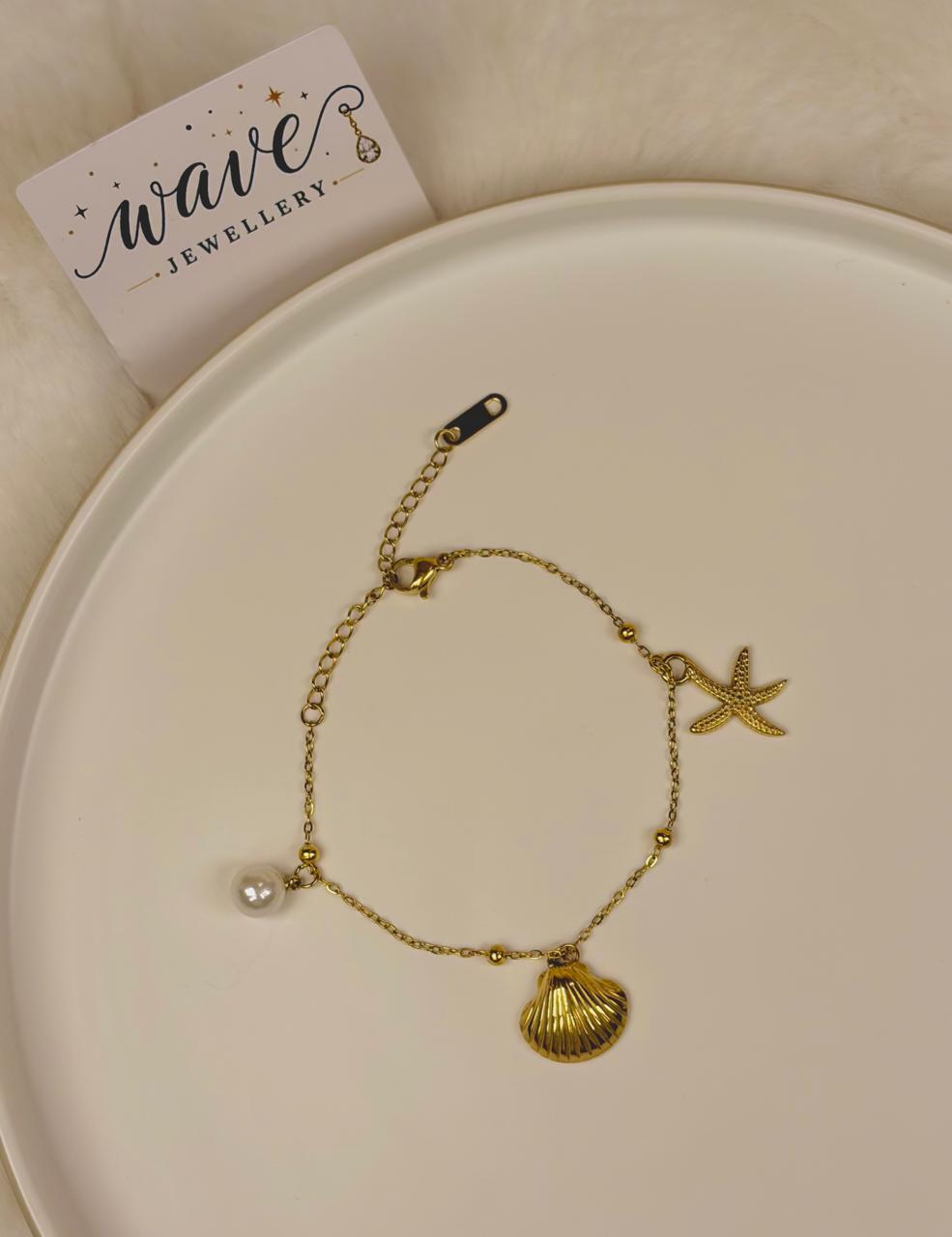 Golden Ocean Charm Bracelet - WAVE Jewellery