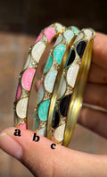 Enamel Bangles - Crystal Mosaic - WAVE Jewellery