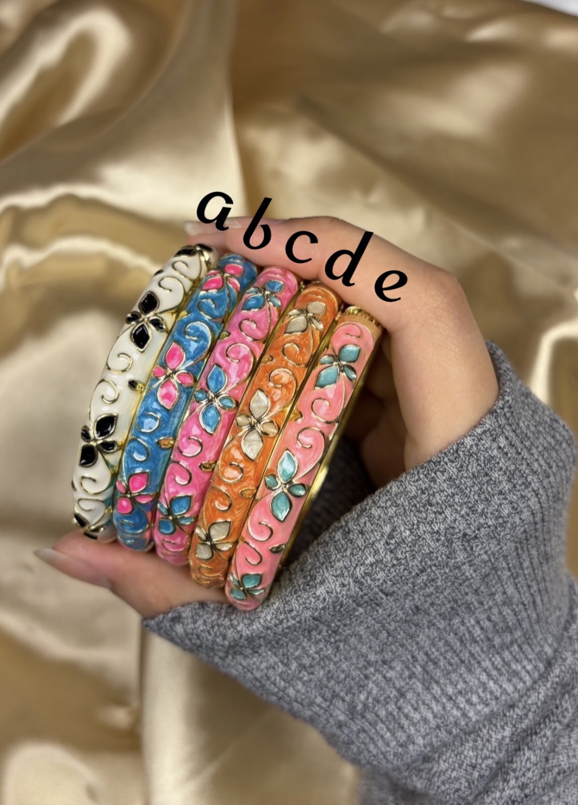Enamel Bangles - Bold Floral - WAVE Jewellery