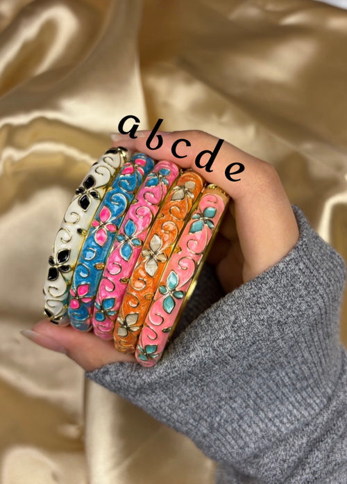 Enamel Bangles - Bold Floral - WAVE Jewellery