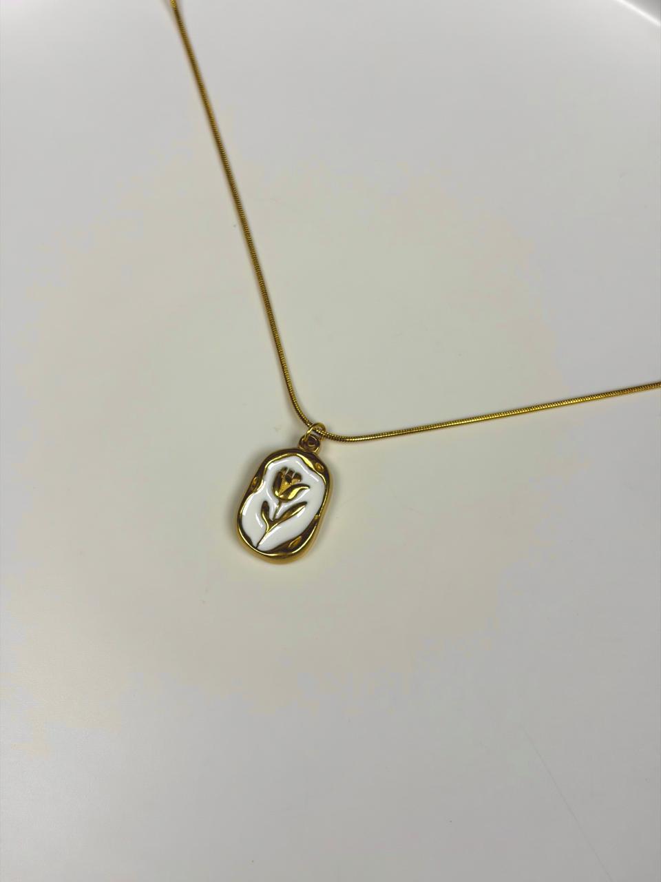 Rose Necklace (White) - WAVE Jewellery