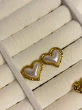 Vintage Gold Heart Earrings - WAVE Jewellery