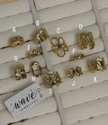 Golden chunky stainless steel adjustable rings